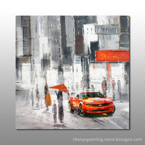 Abstract Cityscapes Handcraft Oil Painting